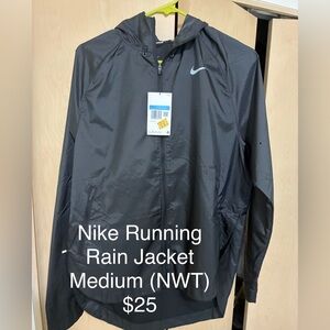 Nike womens black  Hooded Rain Jacket